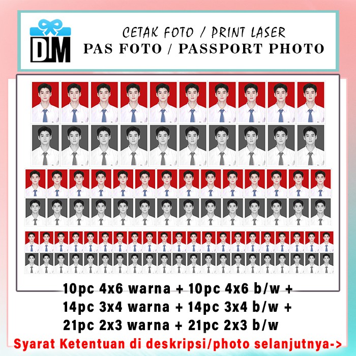 Jual Cetak Pas Foto X X X Lengkap Murah Paket Passport Photo