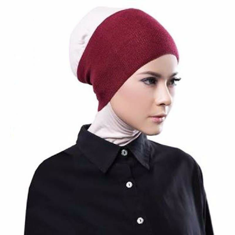 Ciput rajut 1 WARNA /Ciput inner bandana polos salur 1 warna