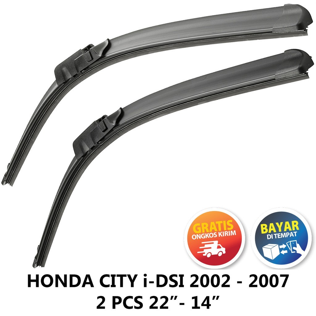 Jual (COD) PROMO Wiper Mobil Frameless Honda City iDSI 20022007