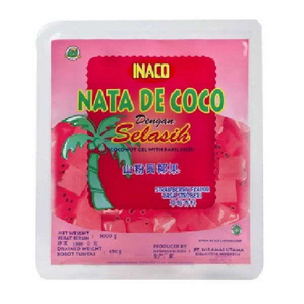 

nata de coco inaco selasih strawberry stroberi 1 kg