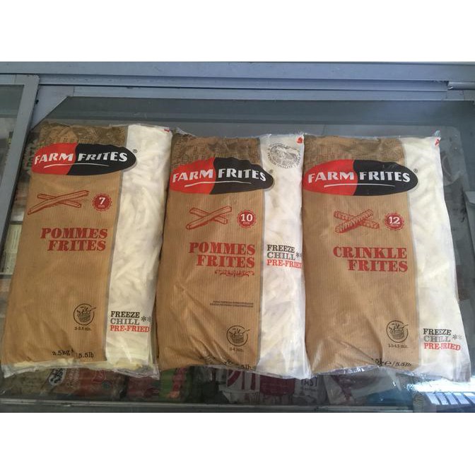 

Farm Frites Kentang Beku Curah 2.5kg - Crincle TERJAMIN Kode 120