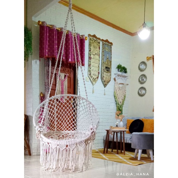Ayunan Macrame rotan
