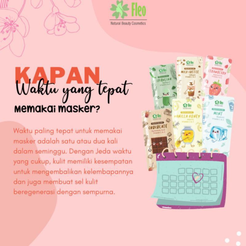 READY ~ FLEO MASKER WAJAH MASKER BUBUK / Masker Organik Clay Mask  10gr