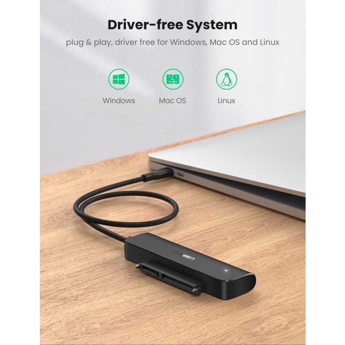 UGREEN Converter HDD SSD SATA 2.5&quot; to USB-A/USB-C Adapter - CM321