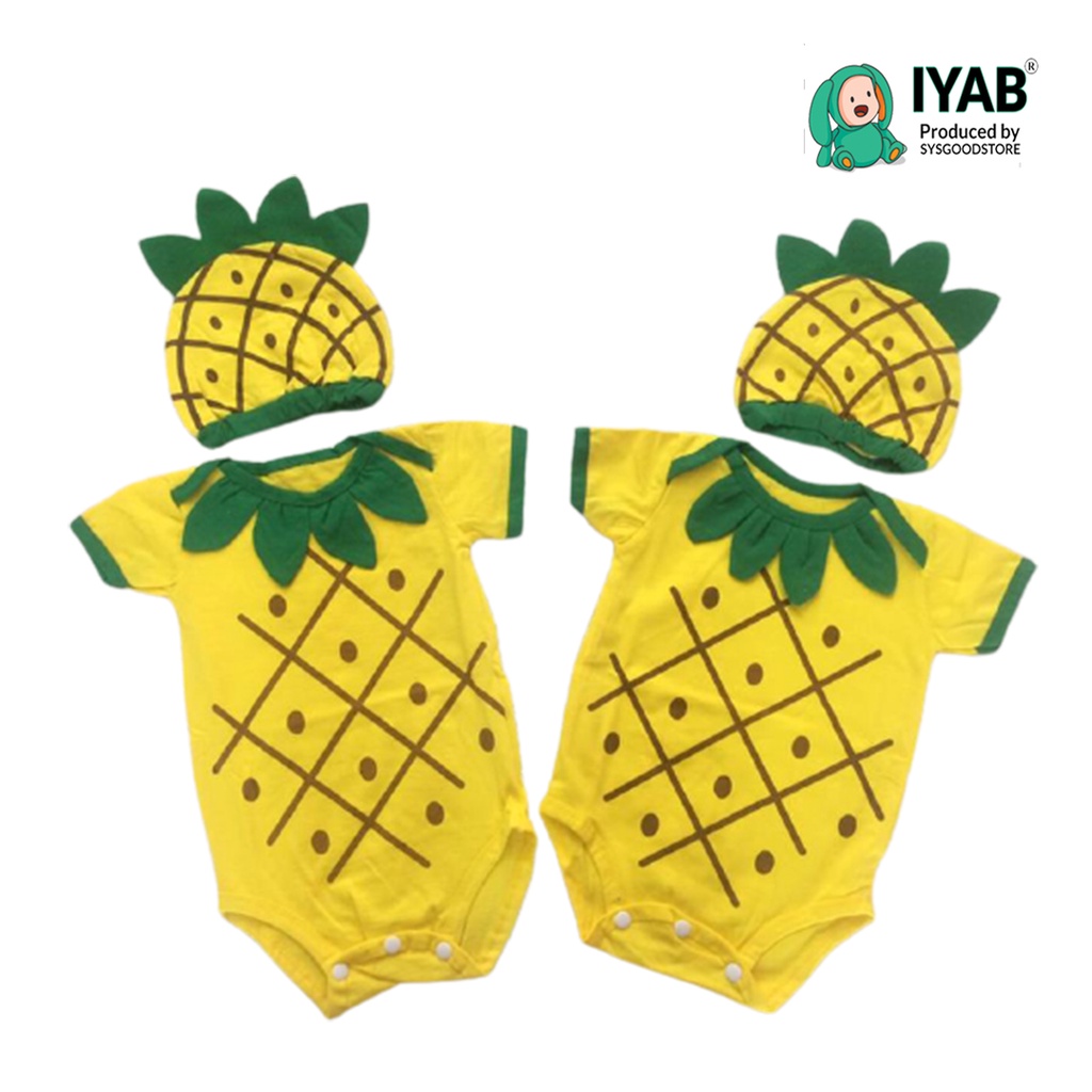 IYAB  Baju Bayi Jumpsuit /Jumper Bayi Nanas Unisex Katun-1