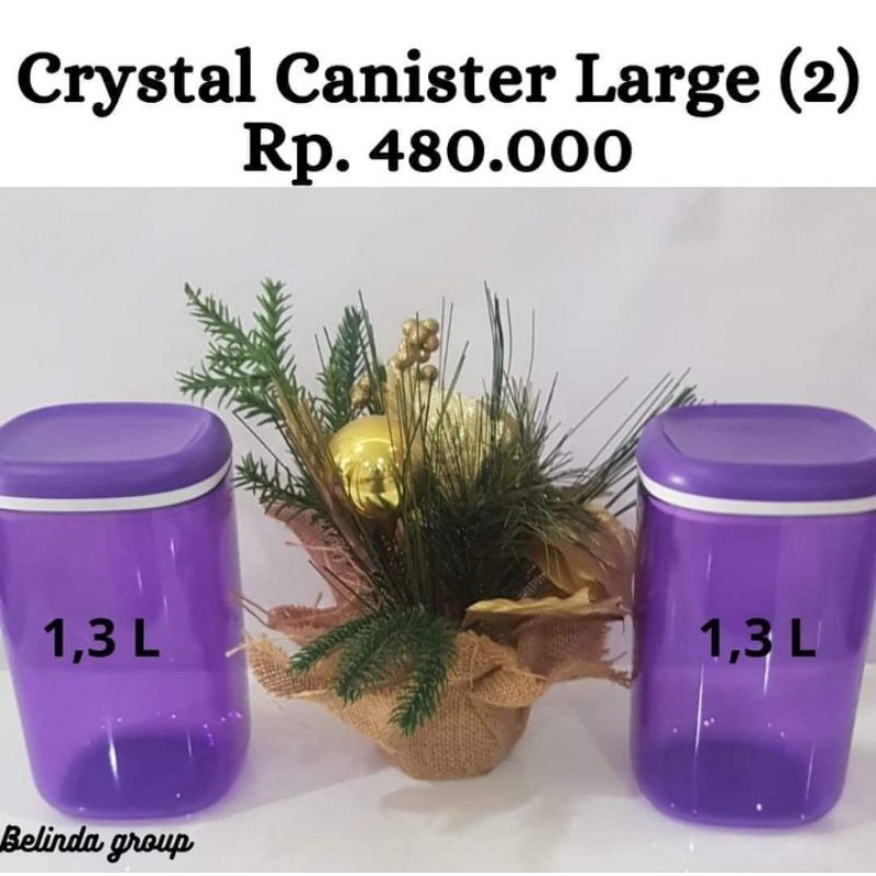 Crystal Canister Large (1pcs)/Crystal Canister ungu/crystal canister 1.3L/crystal canister gold/topl