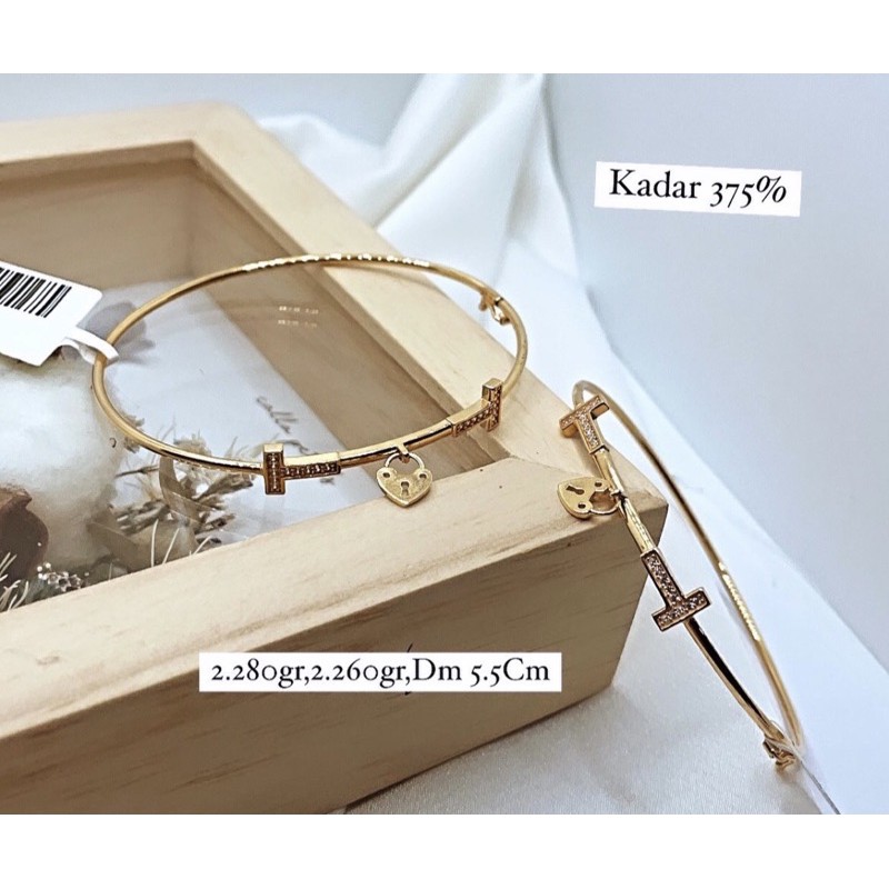 Gelang Cekak Tiffany Emas