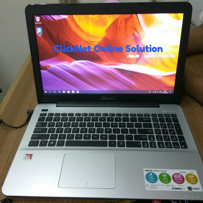 ASUS X555QA-DM201T Laptop - [A12-9720 AMD/4GB/1TB/15.6"/W10 Original