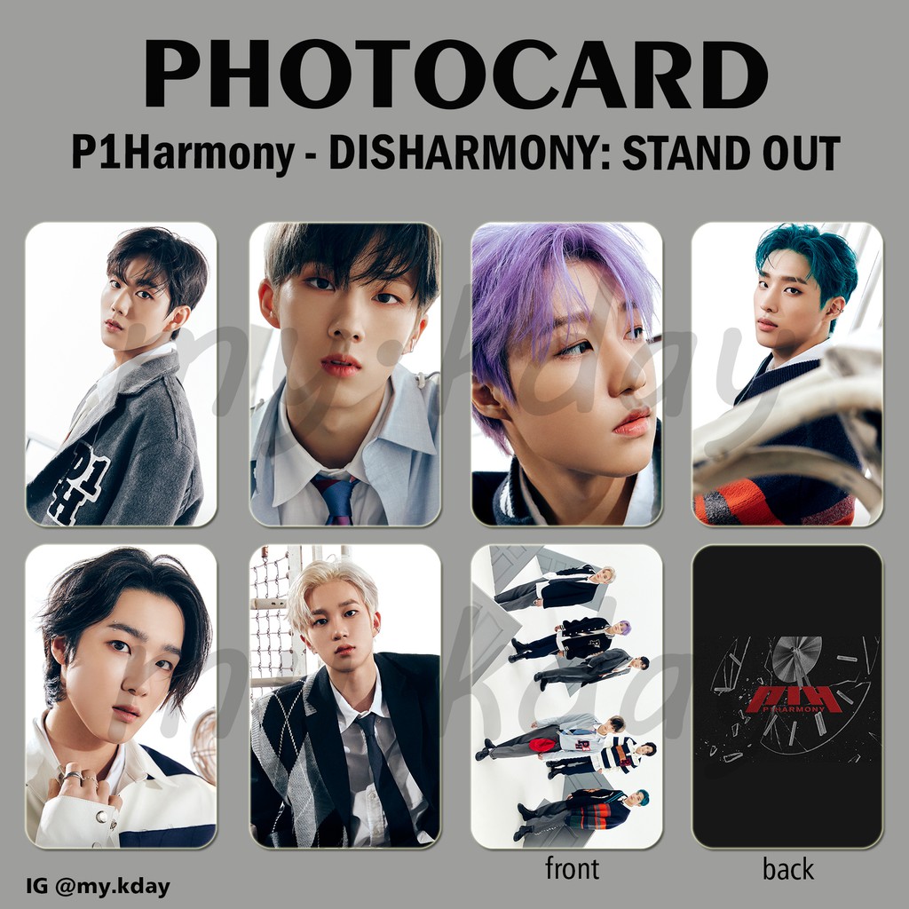 KPOP P1Harmony Album DISHARMONY:STAND OUT Poster Sticker Aesthetic