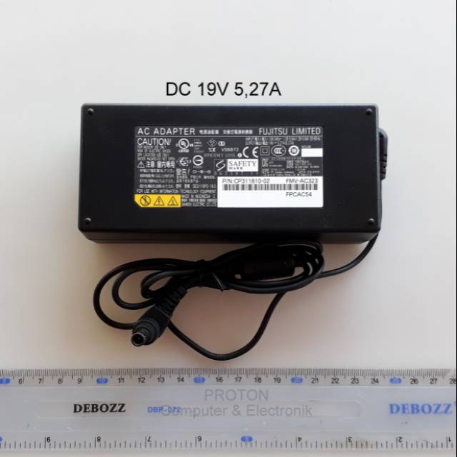 Charger Adaptor DC 19V 5.27A LCD TV Laptop monitor LG Sony Vaio Fujitsu universal dll colokan jarum