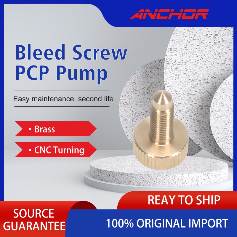 Bleed Screw  Knurlied knob CNC high quality  Brass for PCP Hand Pump