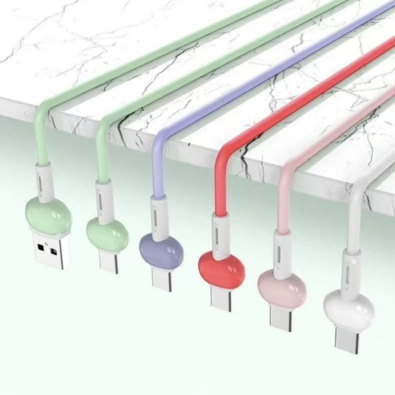 Kabel Data iOS Fast Charging Cany Macaron [Full Color]