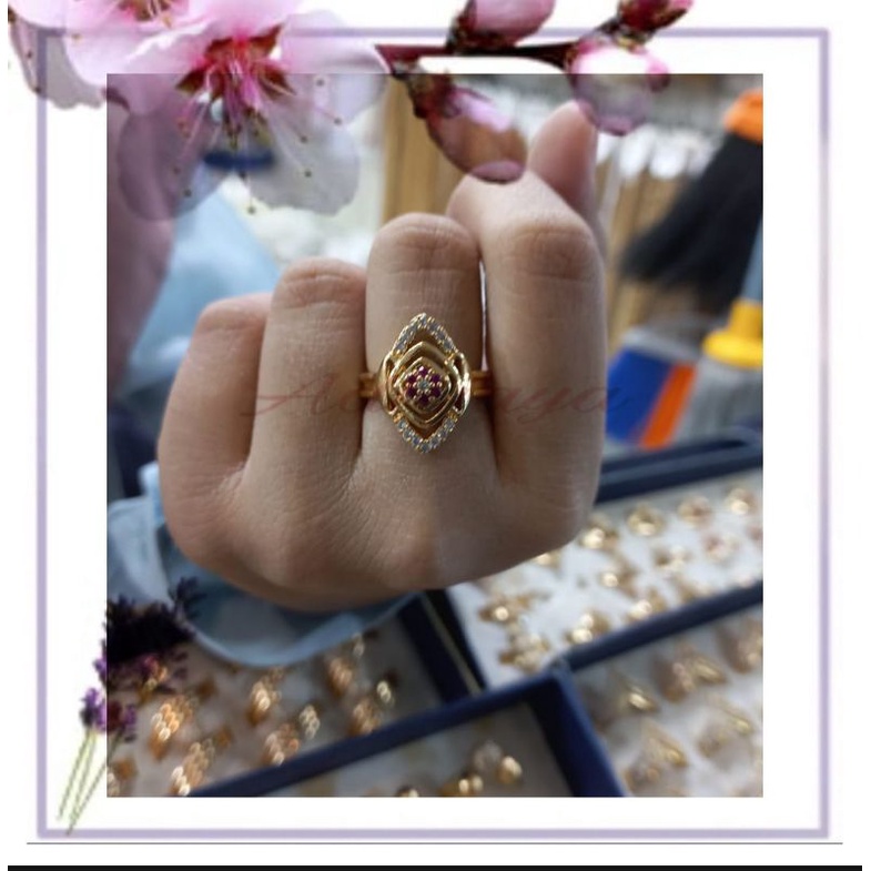 COD...Cincin emas 2 gram.motif mata merah