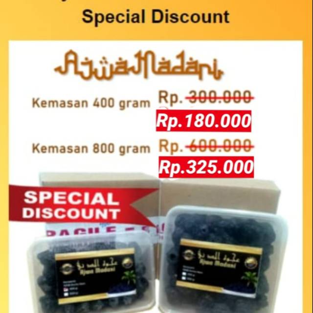 

Kurma ajwa madani 800gram