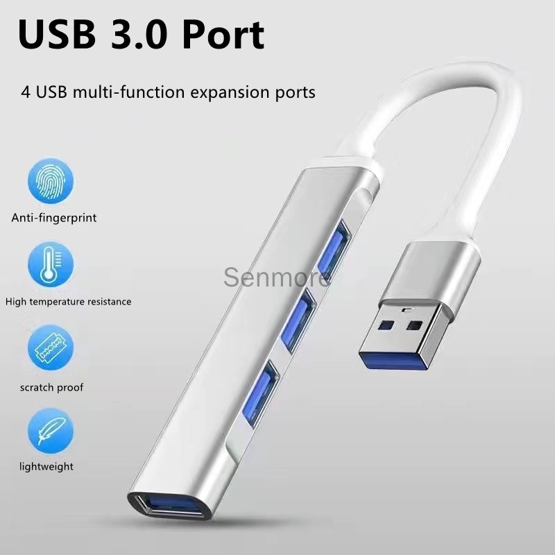 Hub Splitter 4-in-1 Dengan Port USB 3.0 Untuk Komputer