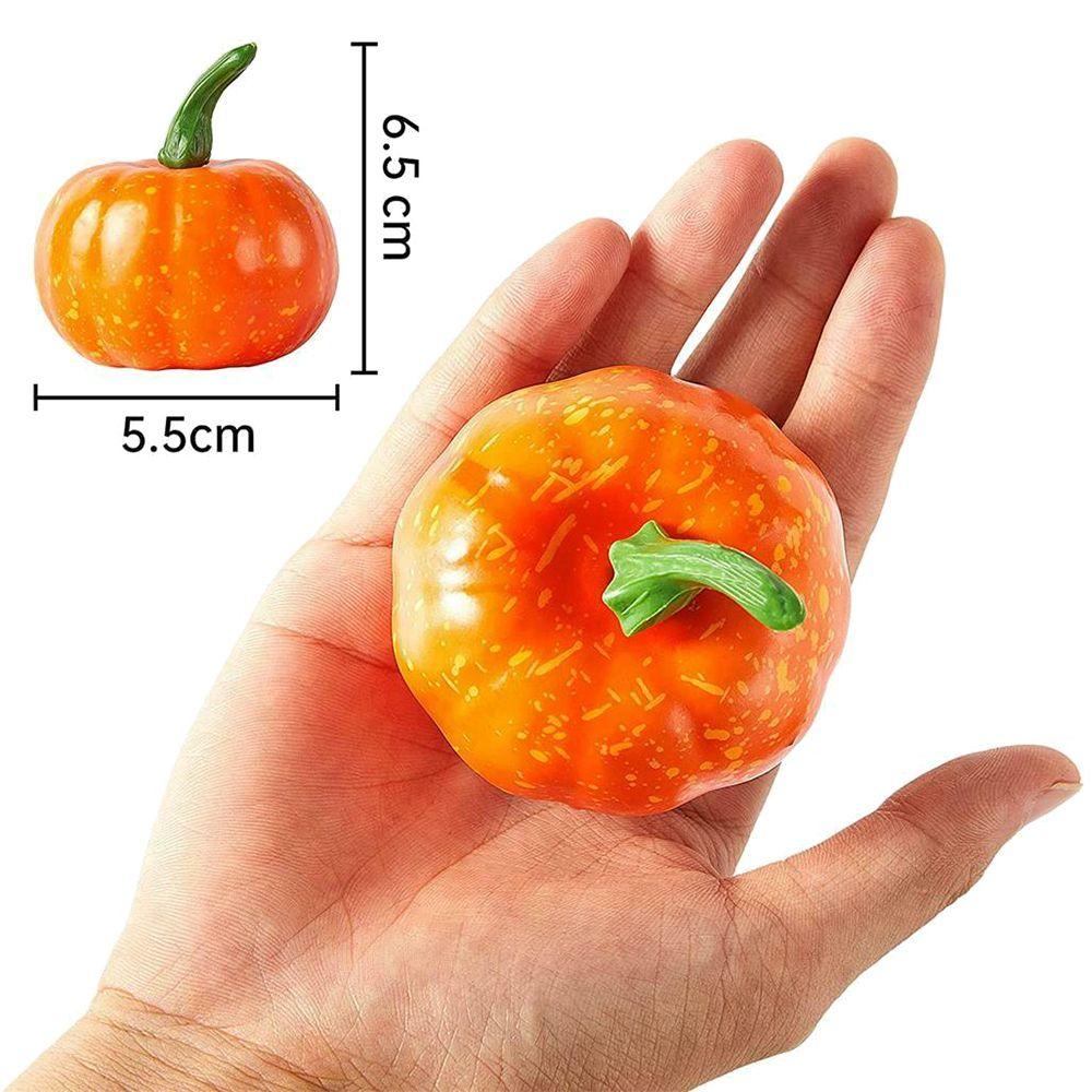 Solighter 12pcs Artificial Pumpkin Mini Farmhouse Panen DIY Craft Dekorasi Pesta