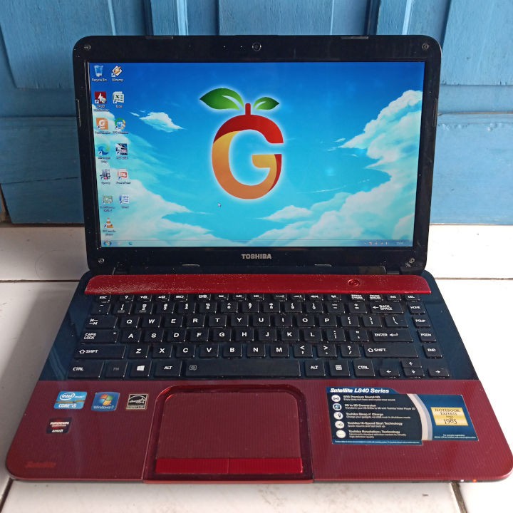 Toshiba L840 Intel Core i5 RAM 8GB SSD ATI Radeon 2GB Double Storage Dual Drive Laptop Second Bekas