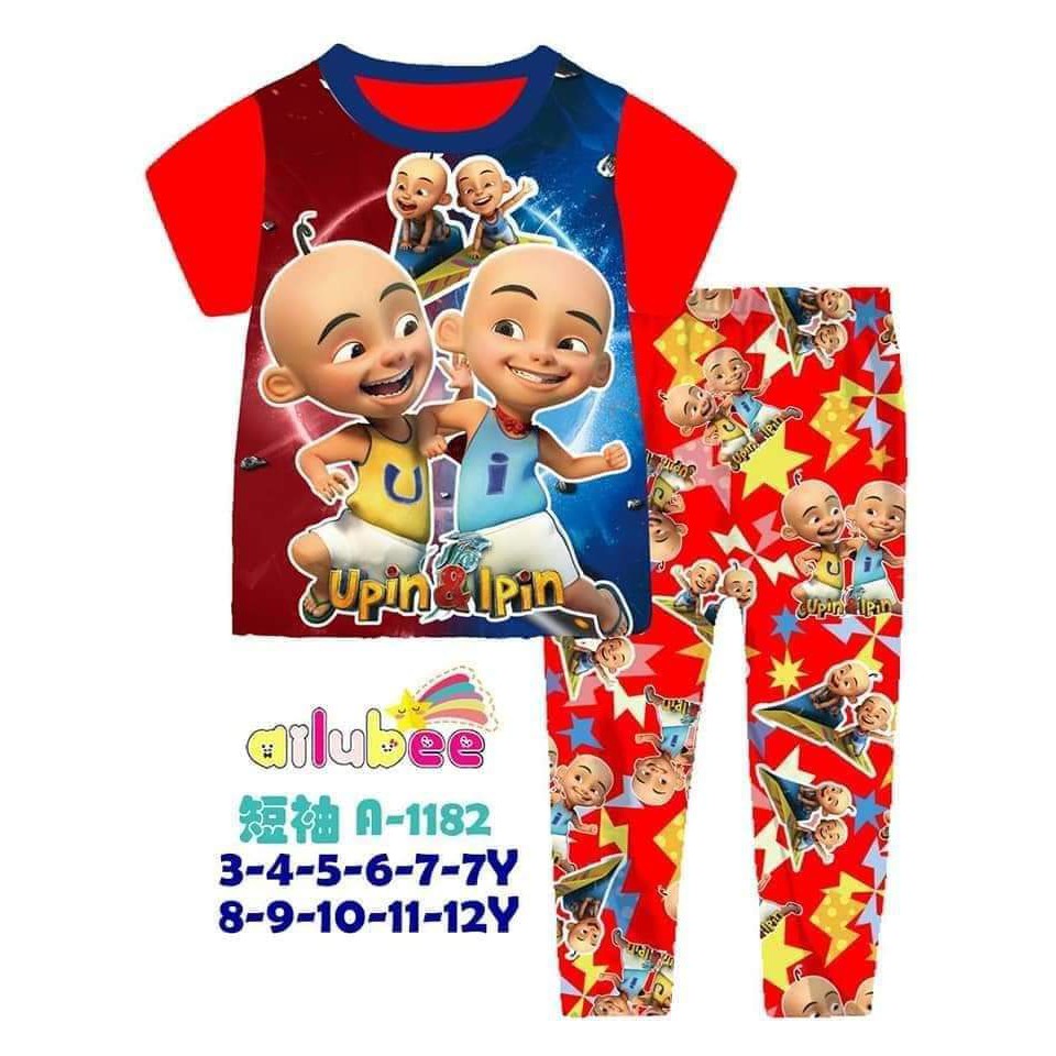 7Y - UPIN IPIN BAJU TIDUR ANAK COWOK AILUBEE A1182