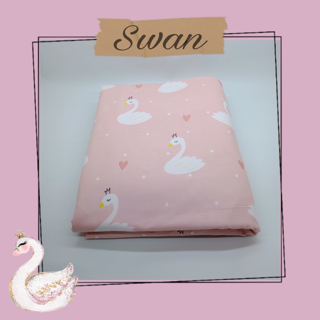 Kain Perca Katun Motif Swan