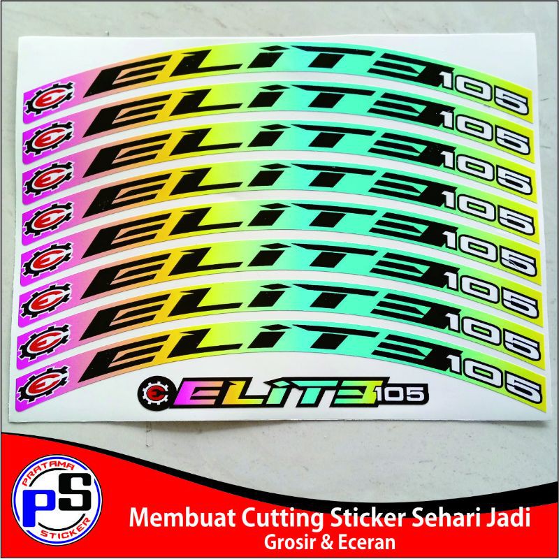 Sticker Decal Rims Velg 20 Elite Sepeda Minion rem jepit