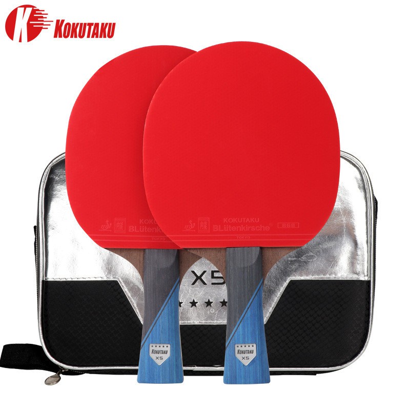 Kokutaku 5-Star Raket Tenis Meja / ping pong Profesional Bahan Karet Karbon Fiber 868