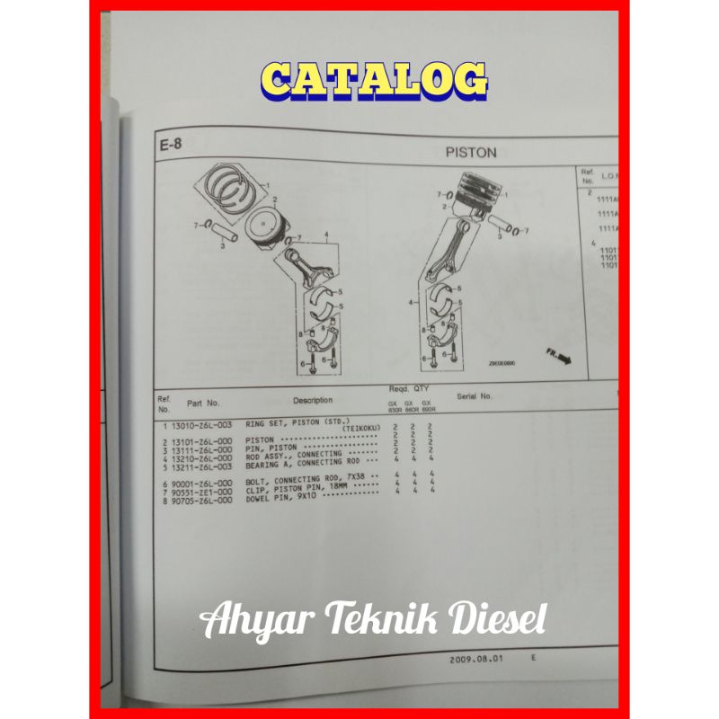 Piston Ring Set / Ring seher Honda GX 630 / GX 660 / GX 690