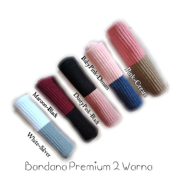 Bandana Premium 2 Warna | Inner Bandana Anisa | Ciput Rajut