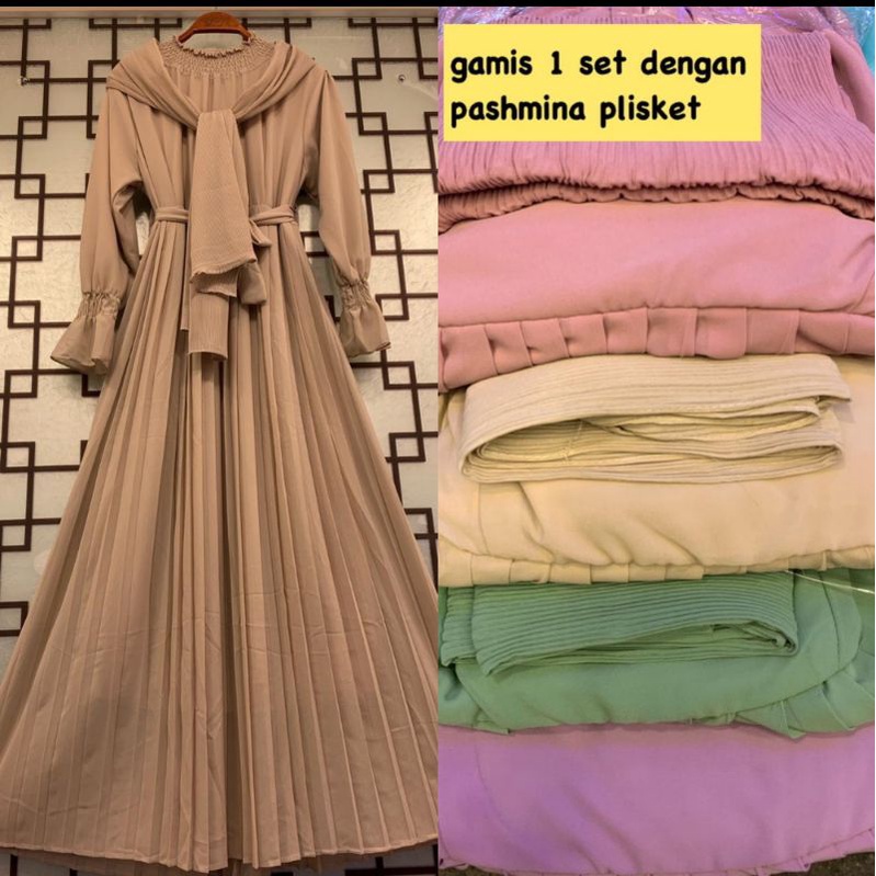 gamis YURI/ gamis Yuri set/gamis ceruty/gamis polos/