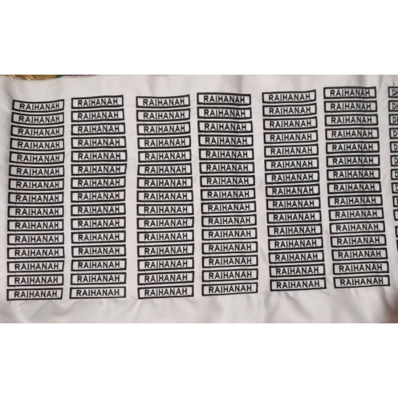 NAME TAG BORDIR SEKOLAH TK/SD/SMP