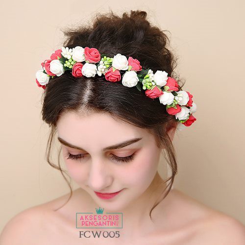 [PRODUK TERBATAS] AKSESORIS RAMBUT MAHKOTA BUNGA FLOWER CROWN WEDDING FCW005