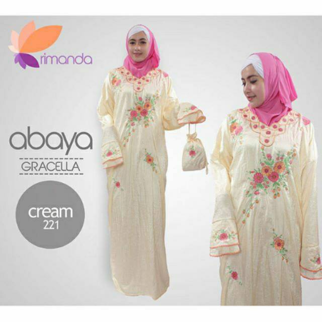 Mukena Abaya Parasut Bordir