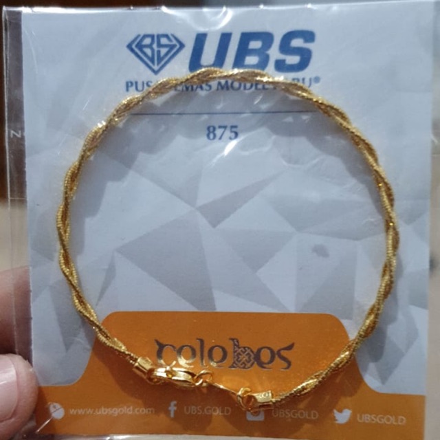 Gelang emas pro italy kadar 875