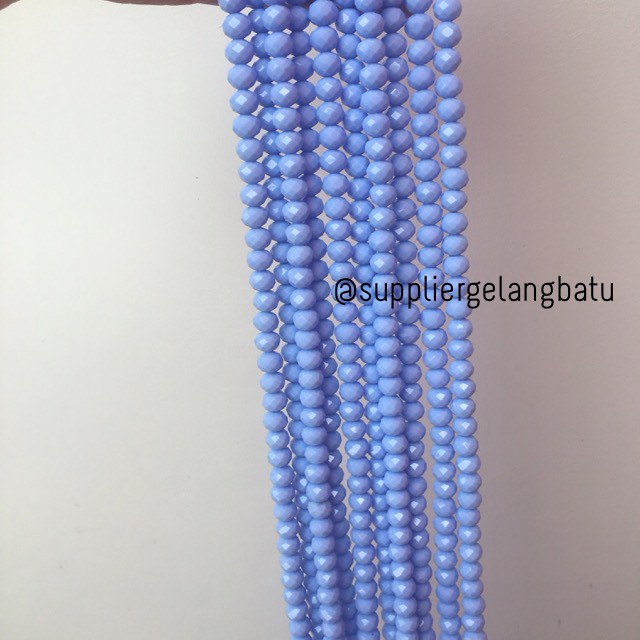 Crystal Ceko Doff 10mm BIRU LANGIT bahan perhiasan gelang kalung cewek aksesoris fashion craft