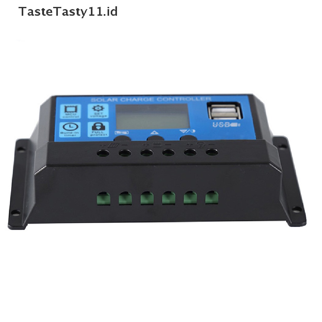 (TasteTasty) Controller Charger Baterai Tenaga Surya PV 30A / 20A / 10A 12V 24V Dengan Layar LCD