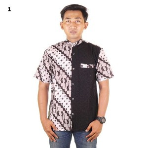 Baju Koko Batik Kombinasi Embos Riyanto