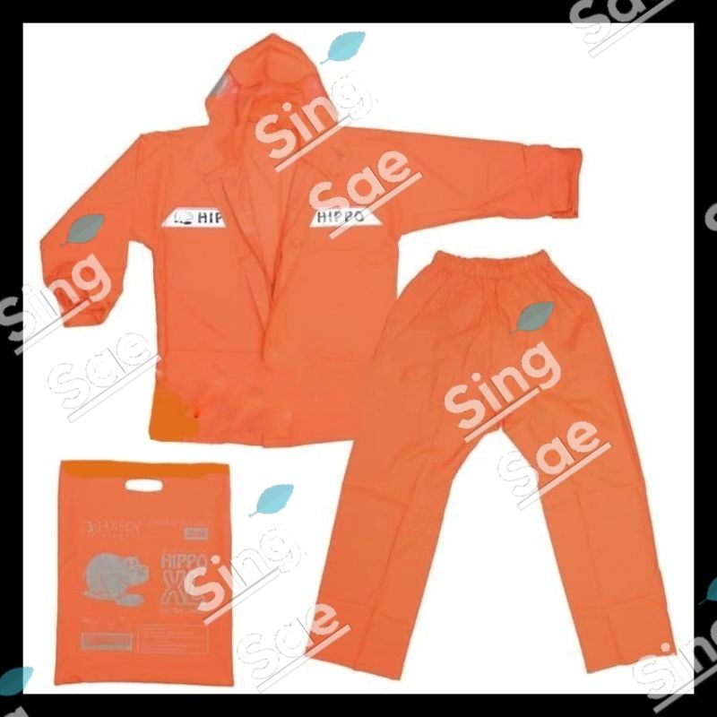 PROMO JAS HUJAN HIPPO JANSEN JAKET CELANA ORANGE STABILLO/SETELAN JAS HUJAN HIPPO/JAS HUJAN SAFETY JAS HUJAN PROYEK