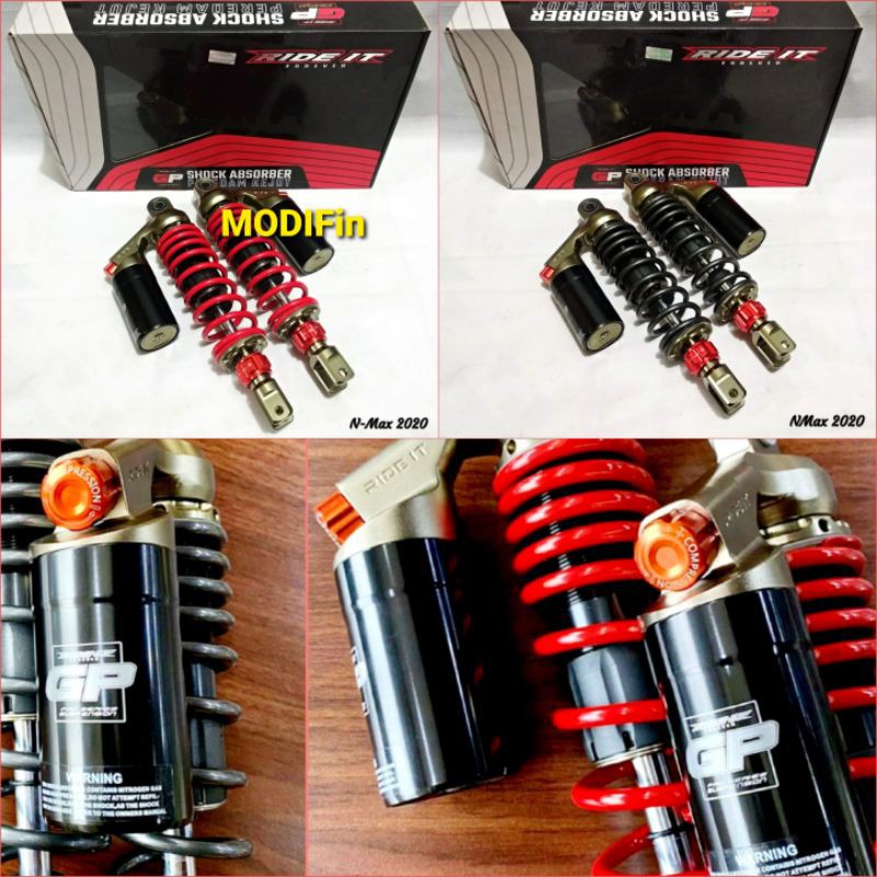 shock tabung klik rebound NEW NMAX 2020 AEROX 155 shockbreaker ride it gp premium 310mm red grey