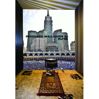 Cetak Custom 3d Wallpaper Dinding Mushola 3d murah Gambar Wallpaper Kabah Mekah Taj Mahal