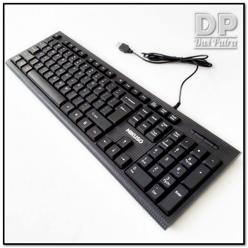 KEYBOARD MIKUSO OFFICE KB-049U USB / US LAYOUT / KEYBORD KANTOR KANTORAN / WATER SPILL HOLE