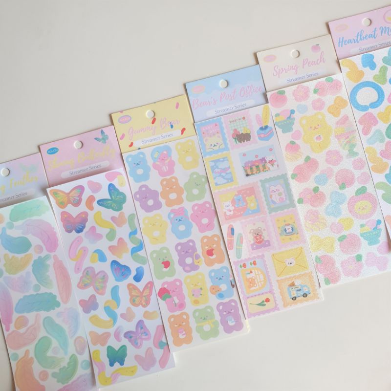 

AGUGU STREAMER SERIES HOLOGRAM GLITTER STICKER DECO (S015)