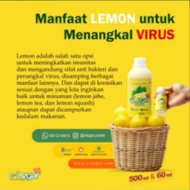 

C LEGAR SARI LEMON PUREE 500 ML