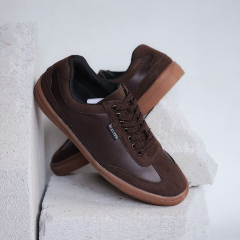 Xshoesbdg.id x Ramires Sepatu Casual Pria Sneakers Hitam Formal Kulit Pu Kekinian Kerja Kuliah Kantor Nongkrong