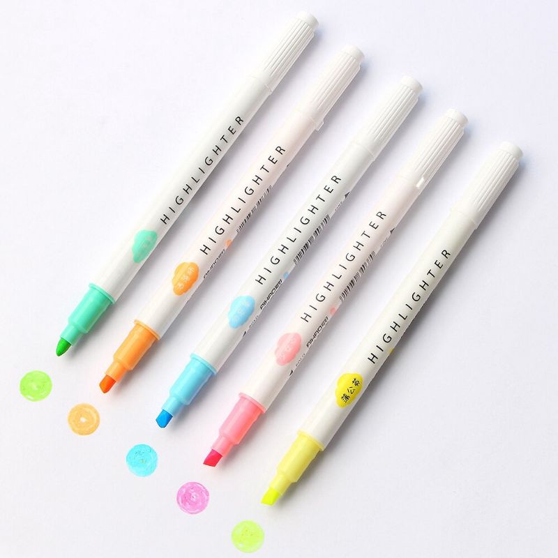 

Spidol Highlighter Ujung Ganda 5 Warna Untuk Perlengkapan Sekolah