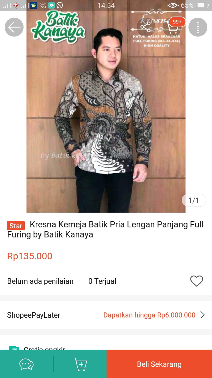 Ambarawa Kemeja Batik Pria Panjang  Full Furing By Batik Asmara