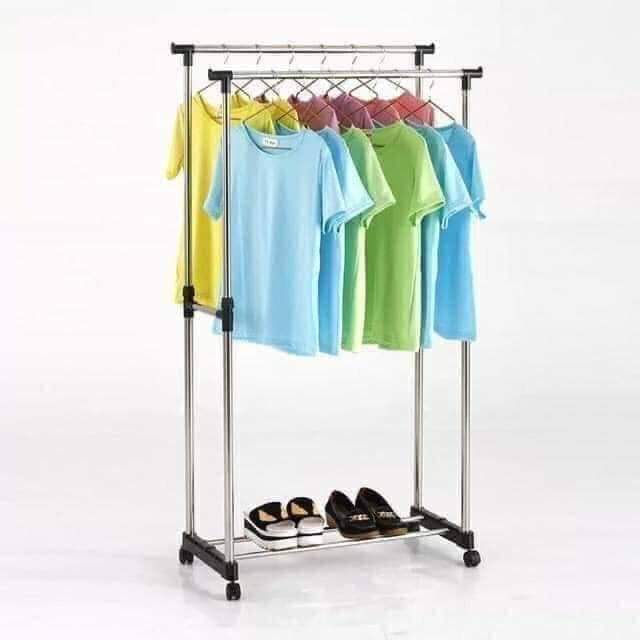 RAK BAJU GANTUNG - DOUBLE ROD RACK ORGANIZER