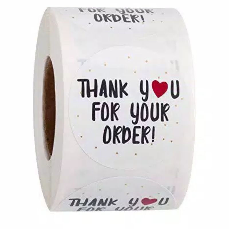 

SALE 100 pcs !!! Stiker Thank You for your order 100 pcs