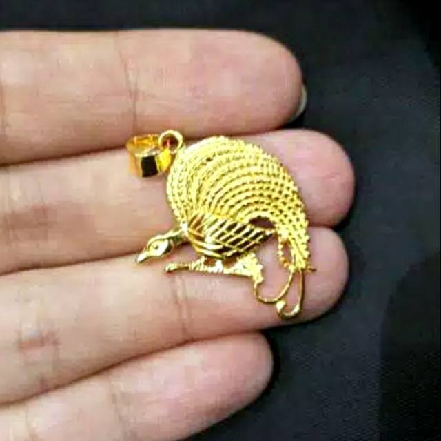 Pendant Cendrawasih Indonesia Jewellery Gold Toko Liontin Emas asli