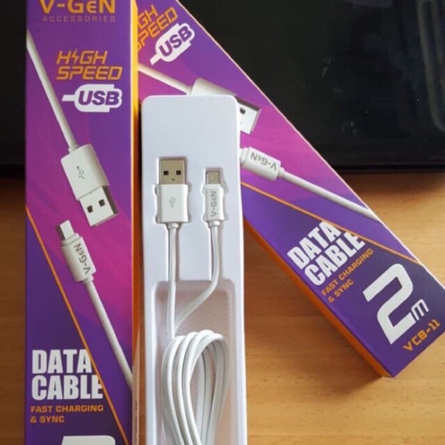 Kabel Data V-Gen Micro USB 2/1 Meter VCB-15 VCB-16 Fast Charging VGEN 1M 2M