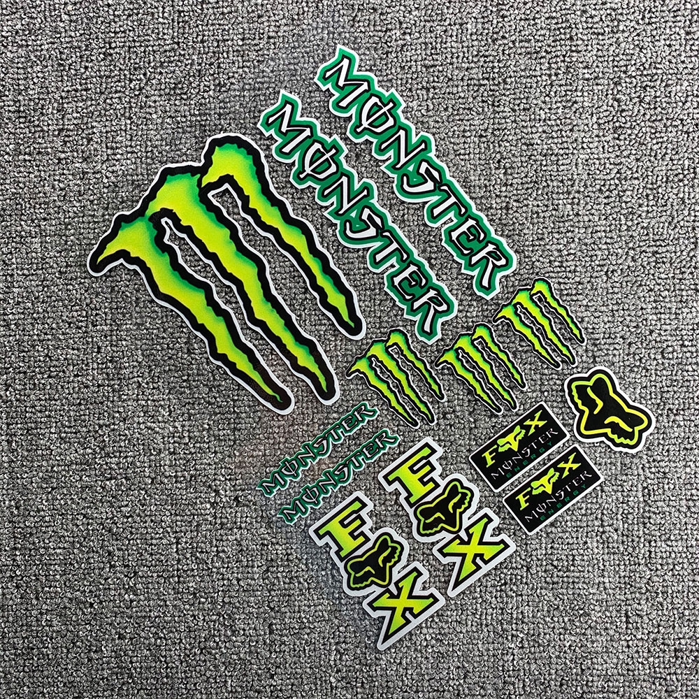 Stiker Reflektif Anti Air Motif Monster Energy Untuk Dekorasi Motorcross Mobil