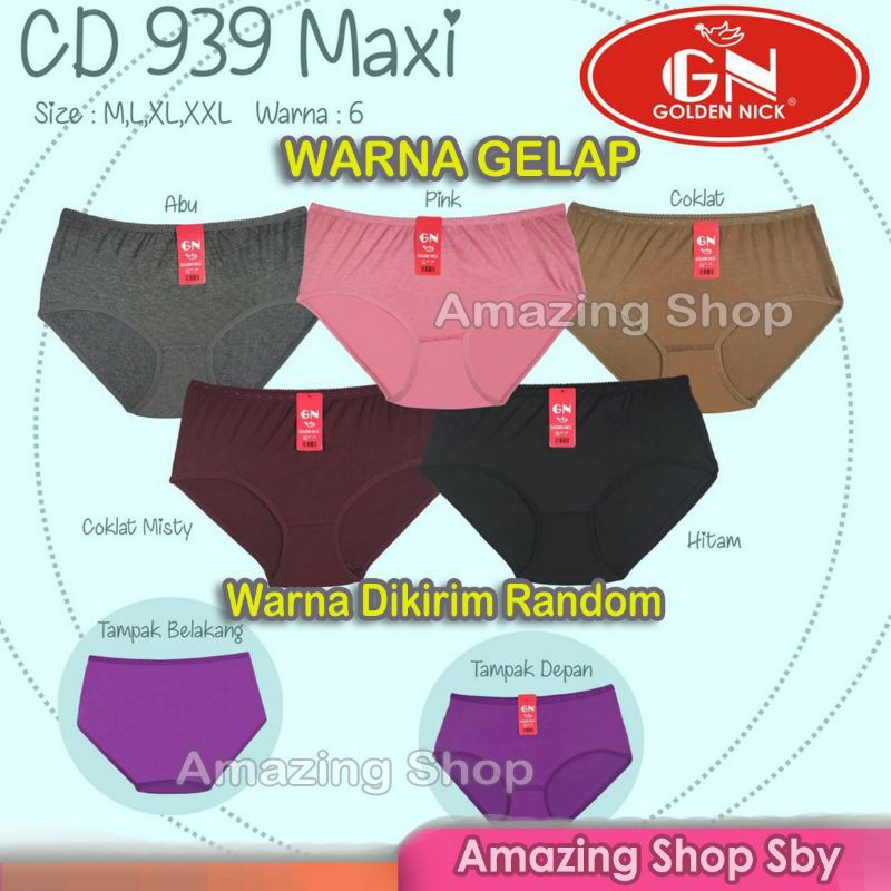 CD Celana Dalam Wanita Merk Golden Nick Warna Gelap / Tua CD GN Art 939 Murah